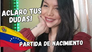 ⚠️TODO lo que NECESITAS saber para LEGALIZAR tu PARTIDA DE NACIMIENTO🇻🇪🚫 [upl. by Kcirej]