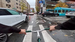 Rainy day delivery in NYC  Fixed Gear [upl. by Eimac831]