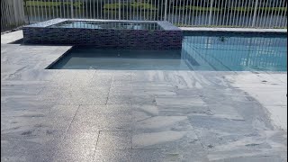 Miami Cleaning amp Sealing Travertine Marble Decks  Non Slip [upl. by Coke]