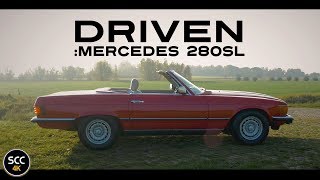 MERCEDES 280 SL  280SL 1985  W107  4K  Drive in top gear  MercedesBenz engine sound  SCC TV [upl. by Hoskinson153]