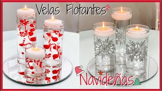 Como hacer velas flotantes para Navidad  Centros de Mesa Navideños  Decoración Navidad 2022 [upl. by Mosera]