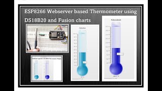 ESP8266 Webserver based Thermometer using DS18B20 and Fusion charts [upl. by Ravo]