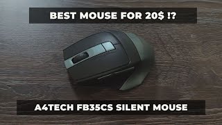 Mouse A4TECH FB35CS Silence Meets Convenience  Silent WirelessBluetooth Mouse Unboxing and Review [upl. by Berstine]