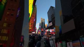 New York Times Square🗽🇺🇸📸 newyork timessquare usa christmas [upl. by Naibaf883]