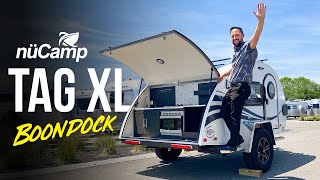 Tiny Tear Drop Camper  2022 NuCamp TAG XL Boondock Tour [upl. by Manfred]