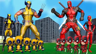 FAMILY DEADPOOL VS FAMILY WOLVERINE  LIVE ACTION STORY [upl. by Brandenburg]