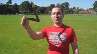 Boomerang Throwing Instructionswmv [upl. by Lemuela]