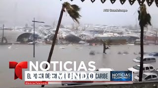 Huracán Irma azota a Puerto Rico  Noticiero  Noticias Telemundo [upl. by Beacham]