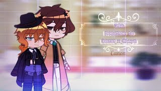 BSD react to Dazai and Chuuya  Canon reaction  Gacha club [upl. by Kendyl403]