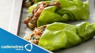 Receta Tacos de Lechuga estilo Oriental  Tacos de Lechuga estilo Oriental [upl. by Killy]