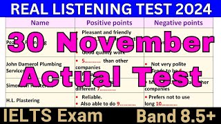 IELTS Listening Test 23 November amp 30 November 2024 With Answers 🔴 IELTS PREDICTION 🔴 BC amp IDP [upl. by Ariahay]