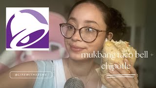 ASMR CHIPOTLE  TACO BELL MUKBANG 🔔 BEST MUKBANG EVER [upl. by Oiliduab349]