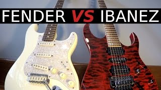 FENDER vs IBANEZ  Guitar Tone Comparison [upl. by Roddy]