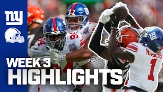 Game Highlights Giants vs Browns Week 3  New York Giants [upl. by Marshal]