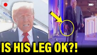 Trump LIMPING LEG Controversy SWEEPS CAMPAIGN [upl. by Nagel366]