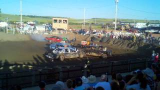 2011 Watford City North Dakota Demolition Derby Feature [upl. by Raquela900]