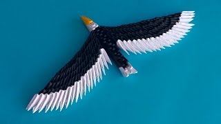 How to make a paper hawk an eagle 3D origami tutorial instructions [upl. by Malchus817]