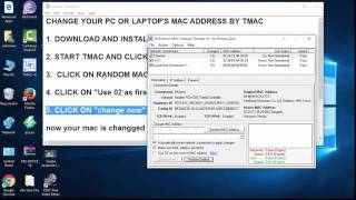 CHANGE MAC ADDRESS BY TECHNITIUM MAC CHANGGER [upl. by Homerus]