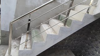 Steel Railing Grade 304Full installation Process [upl. by Christoforo]