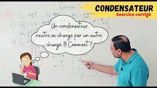 Exercice Corrigé  Décharge dun condensateur dans un autre [upl. by Idur]