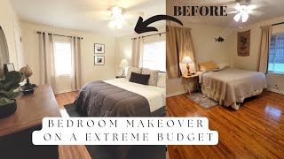 Extreme bedroom makeover on a budget  Bedroom transformation [upl. by Disario]