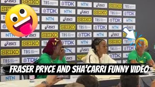 Shelly Ann Fraser Pryce Shericka Jackson and Shacarrie Richardsons Funniest Interview Reactions [upl. by Everrs]