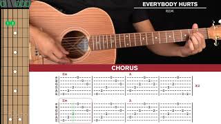 Everybody Hurts Guitar Cover REM 🎸Tabs  Chords [upl. by Tolmach]