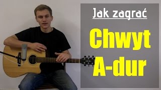 Jak zagrać Chwyt Gitarowy Adur Akord A na gitarze  JakZagracpl [upl. by Nahgam136]