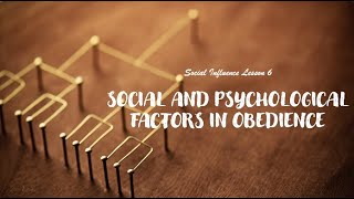 ALevel Psychology AQA Social and Psychological Factors in Obedience [upl. by Oberstone]