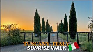 Explore Tuscany Italy  Villa Catignano Walking Tour morning sounds amp breathtaking sunrise views [upl. by Georgetta352]