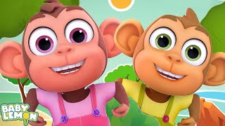 Monkey Dance Song Animal Dance and Kids Music by Baby Lemon [upl. by Etyam]