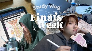 STUDY VLOG final exam week pulling 3 allnighters extremely caffeinated [upl. by Nairam979]