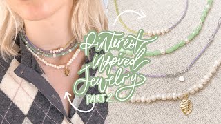 DIY Pinterest Inspired Jewelry Part 2  tiktok jewelry  cute dainty necklaces  DIY chocker [upl. by Eciralc]