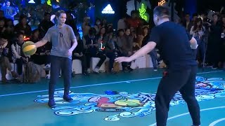 One On One Basketball Chinese Celebrity Jam Hsiao VS Fans [upl. by Adnohs]