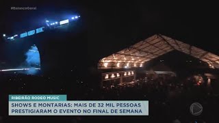 Ribeirão Rodeo Music shows e montarias atraem mais de 32 mil visitantes no final de semana [upl. by Airalav772]