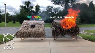 Synthetic Thatch vs Natural Thatch Fire Test [upl. by Noloc]