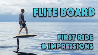 Flite Board eFoil FIRST RIDE Impressions amp Review [upl. by Bernette]