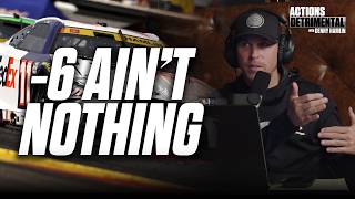 Denny Hamlin Reacts to Carnage at The Glen and If His Dog Is A Playoff Curse [upl. by Atinauq725]