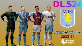 DLS 24 KITS ASTON VILLA 202324  How to make Aston villa kits for DLS24 [upl. by Berglund]