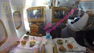 Emirates Business Class  Aboard Entire Flight  With Freaky Gingerbread Man  Flight EK19 [upl. by Darnell]