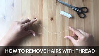 How to hold and work with thread to remove facial hairs  Threading technique [upl. by Artair926]