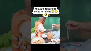 Until the Food Started Moving 😂 trending funny tiktok fyp [upl. by Danya907]