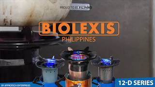 BIOLEXIS Multi Fuel Gasifier Stove 12D Special Edition 2018 RICE HUSKS WOOD CORN COBS ETC [upl. by Anyad]