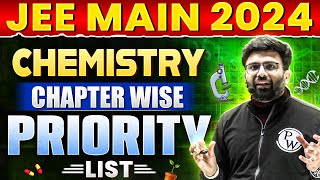 JEE Main Chemistry Chapter Wise Weightage and Priority List  JEE Main 2024 [upl. by Seldon]