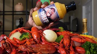 SEAFOOD BOIL  CRAWFISH MUKBANG  Drip Butter Sauce  Story Time [upl. by Wendall260]