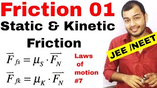 Class 11 chap 5  Friction Force 01 Static and Kinetic Friction  Friction IIT JEE  NEET [upl. by Anertak]