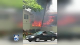 3alarm fire destroys 6 townhomes in Ewa Beach [upl. by Rehtse722]