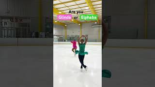 Glinda or Elphaba wicked wickedmusical wickedmovie iceskate figureskatinglife iceskater [upl. by Jonme85]