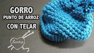 Como hacer GORRO DE LANA CON TELAR REDONDO [upl. by Ainesej]