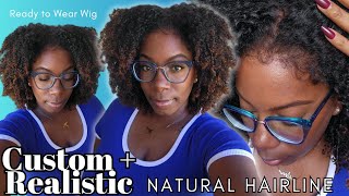 Realistic CUSTOM Hairline on Natural Wig EASY Glueless Install Ready 2 Wear BlackOwned COILY OASIS [upl. by Michella]